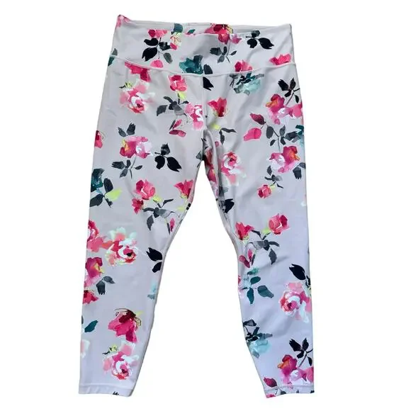 Athleta Painted Flower Elation 7-8 Orchid Pink Womens SIZE XL - Picture 4 of 6